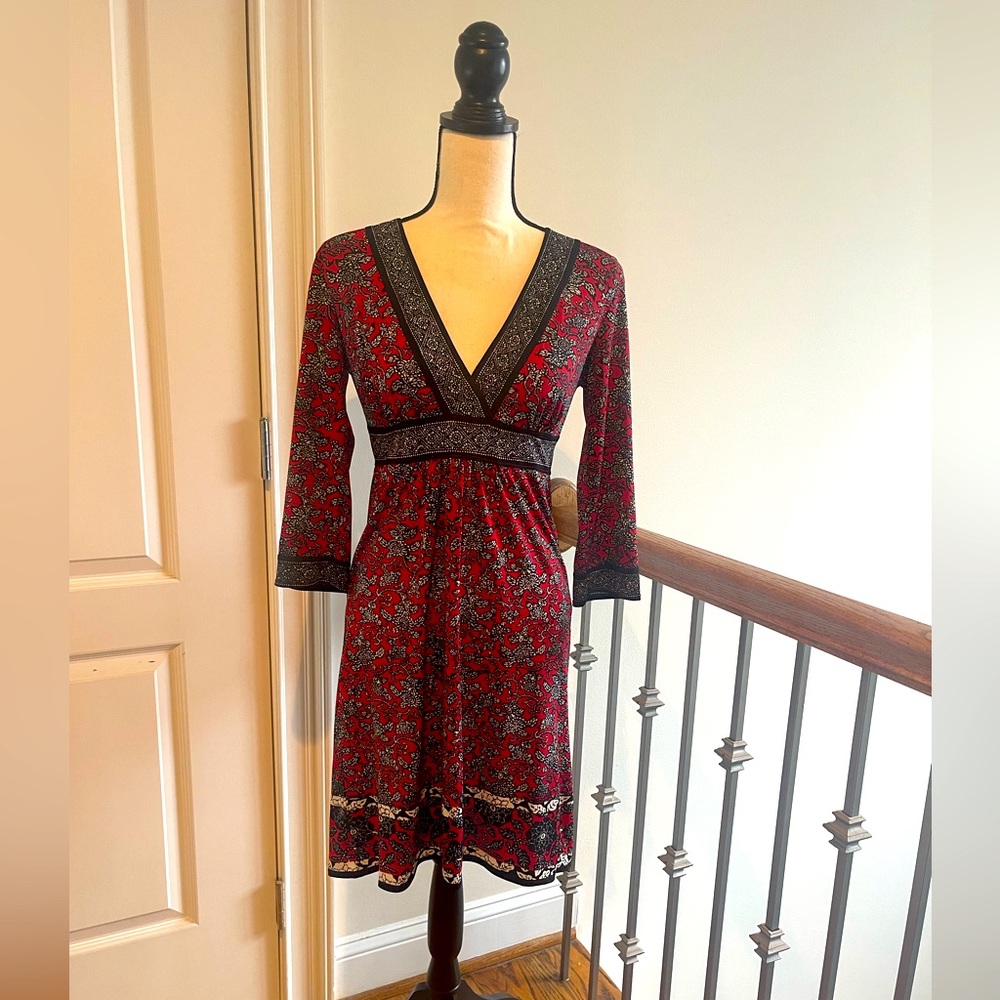 Max Studio Knee Length Long Sleeve Dress Small